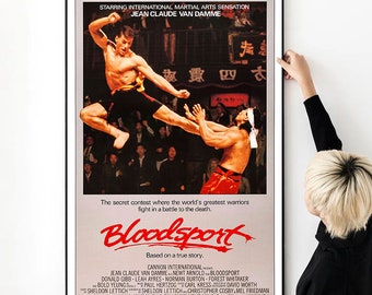 Affiche de film Bloodsport, impression de haute qualité, Photo murale, toile d'art, affiche en tissu