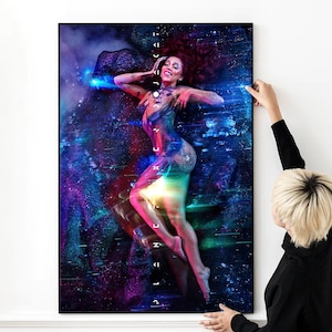Doja chat planète son album de musique affiche d&#39;art de haute qualité impression photo art mural toile tissu multi tailles pour cadeau