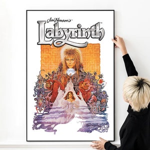 Labyrinth (1986) Movie Poster High Quality Print Photo Wall Art Canvas Cloth Multi size