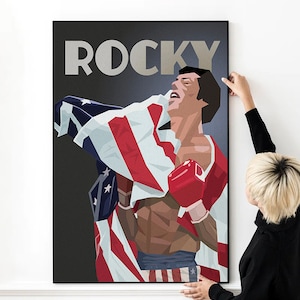 Rocky Artwork Movie poster High Quality Print Photo Wall Art Canvas Cloth Multi size