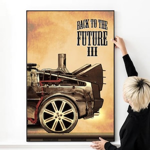 Póster de la película Regreso al futuro parte III Impresión fotográfica de alta calidad Arte de pared Lienzo Tela Varios tamaños