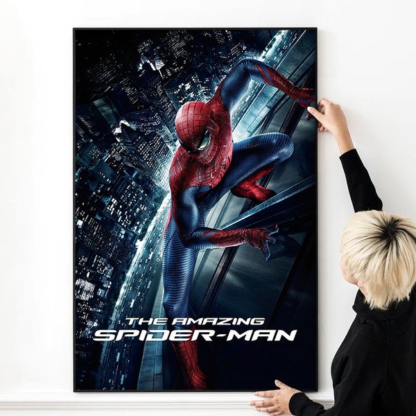 Póster de la película The Amazing Spider-Man, impresión de alta calidad, arte de pared de fotos, lienzo, tela de varios tamaños