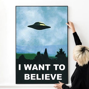X-Files I Want To Believe TV Show Poster High Quality Print Photo Wall Art Canvas Cloth Poster