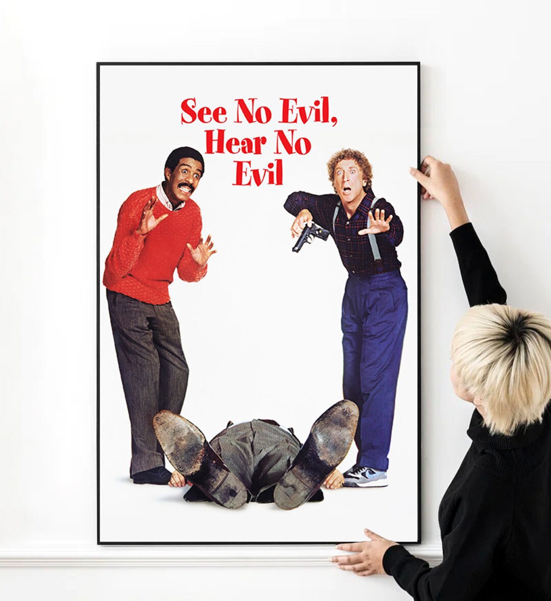See No Evil, Hear No Evil Movie Poster High Quality Print Photo Wall Art Canvas Cloth Multi Size