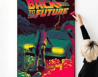 Back to the Future Movie Poster High Quality Print Photo Wall Art Canvas Cloth Multi size