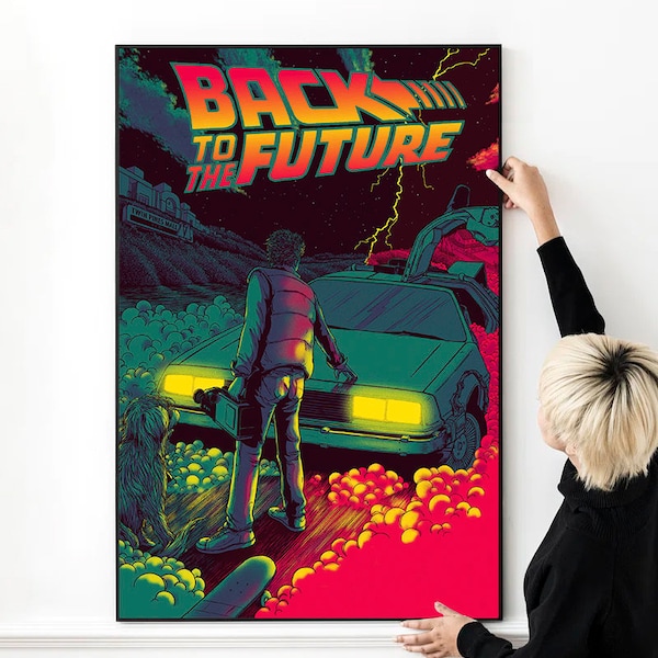 Back to the Future Movie Poster High Quality Print Photo Wall Art Canvas Cloth Multi size