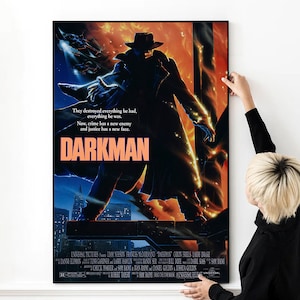 Darkman 1990 Movie Poster High Quality Print Photo Wall Art Canvas Cloth Multi size