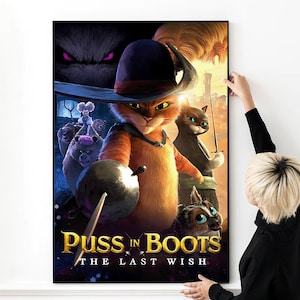 Puss in Boots The Last Wish Movie Poster High Quality Print Photo Wall Art Canvas Cloth Poster