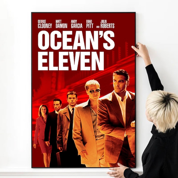 Ocean's Eleven Movie Poster High Quality Print Photo Wall Art Canvas Cloth Poster Multi size