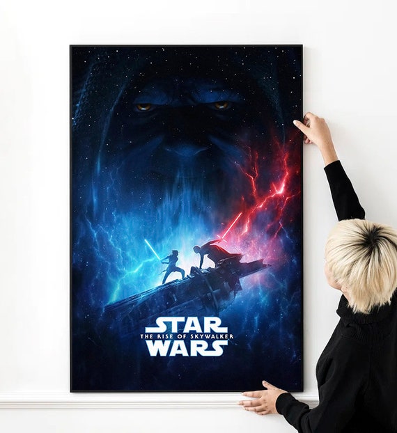 Star Wars Episode The Rise of Skywalker Artwork Rey vs Kylo Ren Movie  Poster High Quality Print Photo Wall Art Canvas Cloth Multi size