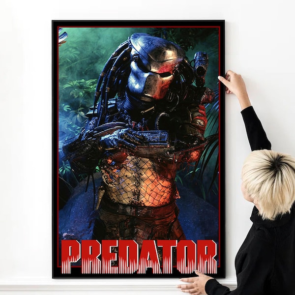 Predator Artwork Poster Arnold Schwarzenegger High Quality Print Photo Wall Art Canvas Cloth Multi size