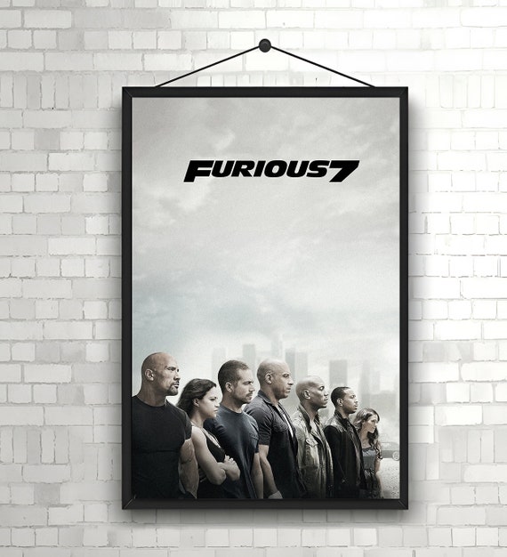 Furious 7 Movie Poster High Quality Print Photo Wall Art Canvas