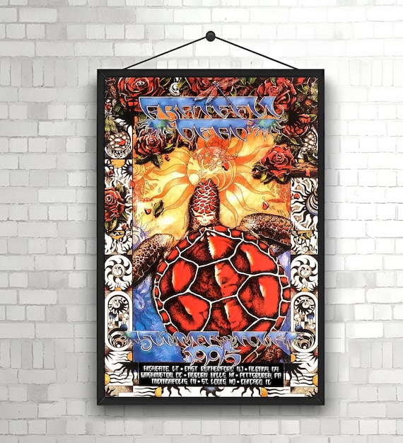 Grateful Dead - Tour 1995 Concert Poster Rock Music Wall Art