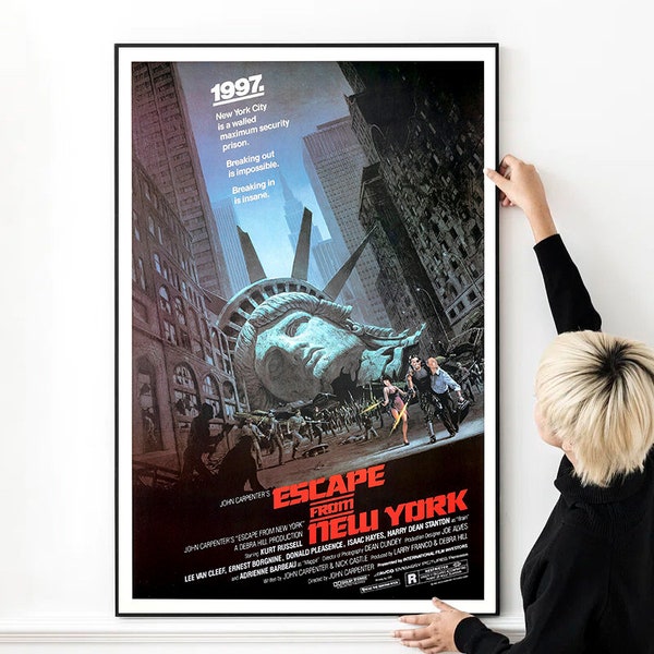 Escape From New York Movie Poster 2023 High Quality Print Photo Wall Art Canvas Cloth Multi size