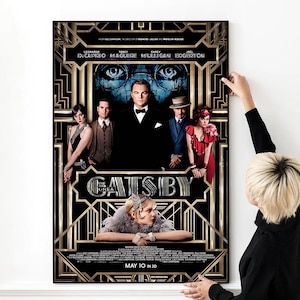 The Great Gatsby Movie Poster High Quality Print Photo Wall Art Canvas Cloth Multi size