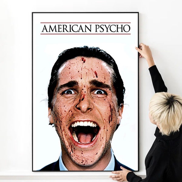 Affiche de film American Psycho, impression de haute qualité, art mural photo, soie, tailles multiples