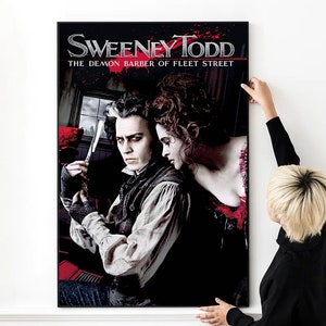 Sweeney Todd The Demon Barber of Fleet Street Movie Poster High Quality Print Photo Wall Art Canvas Cloth Multi size
