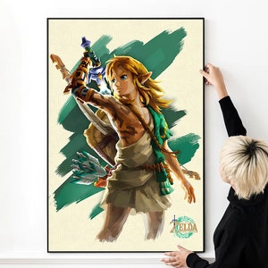 2023 任天堂 ゼルダの伝説 ティアーズ オブ ザ キングダム ポスター 高品質プリント 写真 ウォールアート キャンバス 布 マルチサイズ