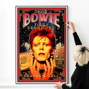 David Bowie Vintage Rock Musik Poster Hochwertiger Druck Foto Wand Kunst Leinwand Tuch Multi size