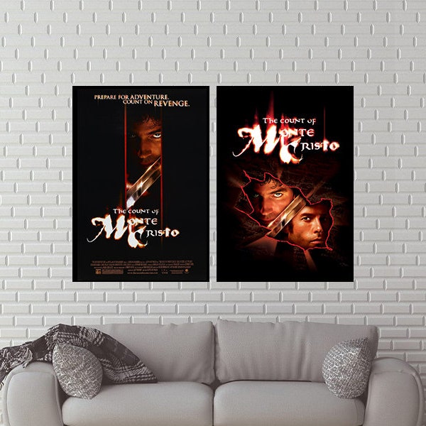 The Count of Monte Cristo  Movie Poster Vintage High Quality Print Photo Wall Art Silk Multi size - 16x24" 24x36"