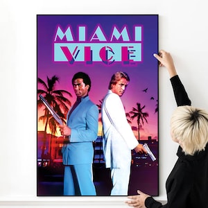 Miami Vice (1984) Movie Poster High Quality Print Photo Wall Art Canvas Cloth Poster Multi size