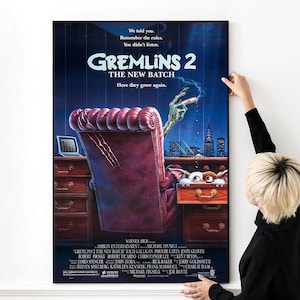Gremlins 2 The NewBatch Movie Poster Hochwertiger Druck Foto Wand Kunst Leinwand Tuch Multi size