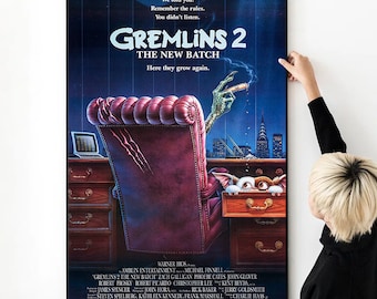 Gremlins 2 The NewBatch Movie Poster Hochwertiger Druck Foto Wand Kunst Leinwand Tuch Multi size