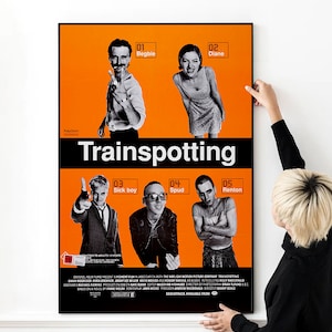 Trainspotting Movie Poster Hochwertiger Fotodruck Wand Kunst Leinwand Tuch Mult Szie