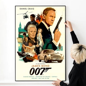 Daniel Craig Era James Bond 007 Poster Hochwertiger Druck Foto Wand Kunst Leinwand Poster
