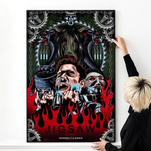 Jigsaw Artwork Horror Movie Poster High Quality Print Photo Wall Art Canvas Cloth Multi size