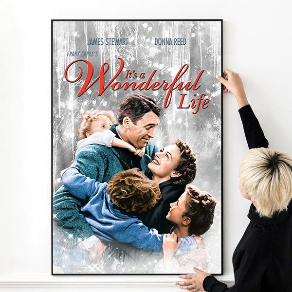 Its A Wonderful Life Movie Poster High Quality Print Photo Wall Art Its A Wonderful Life Vintage Movie Poster for Gift
