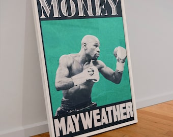 Affiche de Floyd Mayweather | Art mural L'équipe Money | Impression de boxe