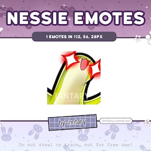 Nessie APEX LEGENDS EXCITED emote for Twitch/Discord | Custom Twitch Emotes | Kawaii Twitch graphics | Chibi | Streamer Emote