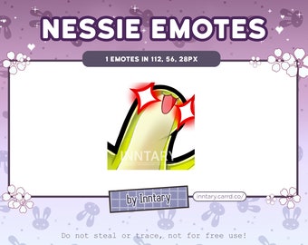 Nessie APEX LEGENDS EXCITED emote for Twitch/Discord | Custom Twitch Emotes | Kawaii Twitch graphics | Chibi | Streamer Emote