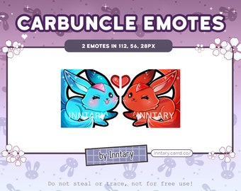 FFXIV Carbuncle kiss emote for Twitch/Discord | Custom Twitch Emotes | Kawaii Twitch graphics | Streaming | Cute Final Fantasy