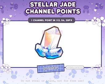 Honkai Star Rail Stellar Jade Channel Points for Twitch | Cute Twitch Emotes | Stream Setup | Kawaii | Streamer Graphics | Crystal gemstones