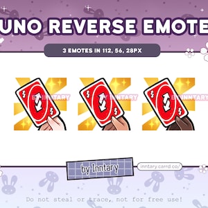 Pastel Pink Twitch Emote Uno Reverse Card / Stream Graphics