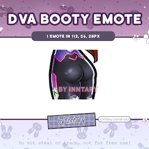 DVA Booty-emote voor Twitch/Discord | Aangepaste Twitch-emotes | Kawaii Twitch-afbeeldingen | Dikke Buit | Anime Dijen Emote | Deze emotie