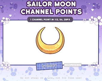 Sailor Moon Channel Points for Twitch | Cute Twitch Emotes | Stream Setup | Kawaii | Star | Streamer Graphics