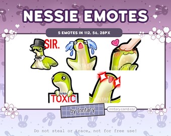 Nessie APEX LEGENDS Emote Set for Twitch/Discord | Custom Twitch Emotes | Kawaii Twitch graphics | Streaming | Chibi