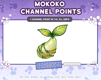 Mokoko Seed Channel Points for Twitch | Cute Twitch Emotes | Stream Setup | Kawaii | Streamer Graphics