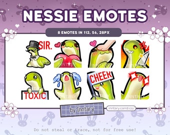 Nessie APEX LEGENDS Emote Set for Twitch/Discord | Custom Twitch Emotes | Kawaii Twitch graphics | Streaming | Chibi