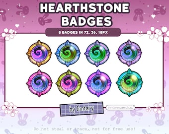 Hearthstone Warcraft Sub Badges for Twitch/YouTube/Discord | Bit Badges | Stream Setup | Cheer Badges