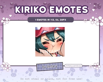 Overwatch 2 Kiriko CHEEK SQUISH emote for Twitch/Discord | Custom Twitch Emotes | Kawaii Twitch graphics | Streaming | Chibi