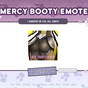 May include: A digital illustration of a video game character, Mercy, from Overwatch. The image is a close-up of her backside, showing her yellow and brown costume. The text "BY INNTARY" is visible in the image.