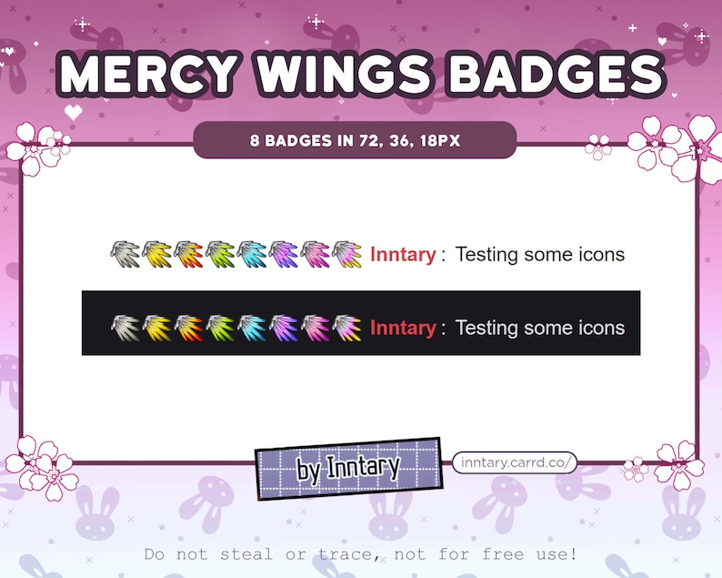 Overwatch 2 Mercy Wings Sub Badges for Twitch/youtube/discord | Bit ...