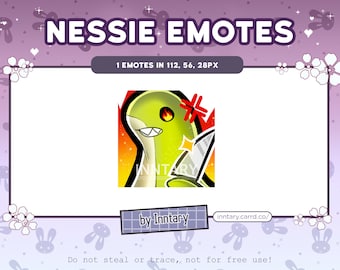 Nessie APEX LEGENDS FIRE emote for Twitch/Discord | Custom Twitch Emotes | Kawaii Twitch graphics | Chibi | Streamer Emote