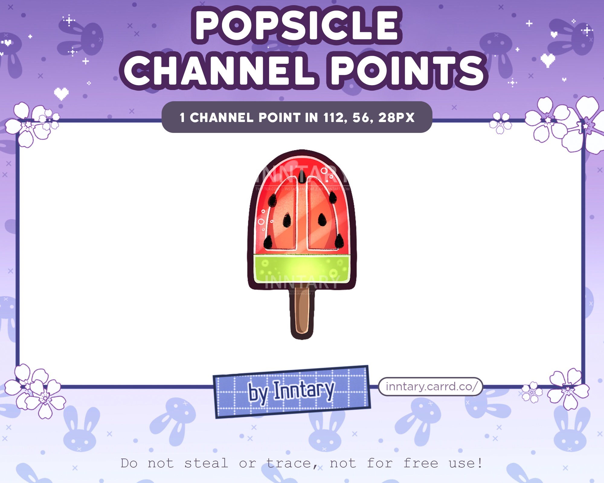 Popsicle Channel Points for Twitch | Cute Twitch Emotes | Stream Setup | Kawaii | Streamer Graphics | Cute Streamer emotes