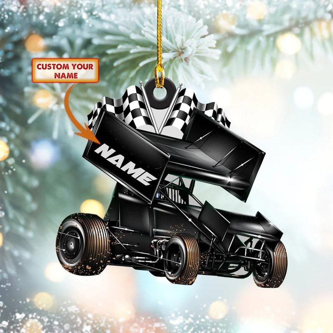 Race Car Ornaments For Christmas Tree 