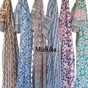 Katoenen sarong met handblokprint, boho-strandsjaal